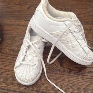 Adidas White Superstar Sneakers Iconic Shell Toe Design